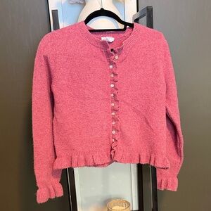Chic Pink Button-Up Cardigan
